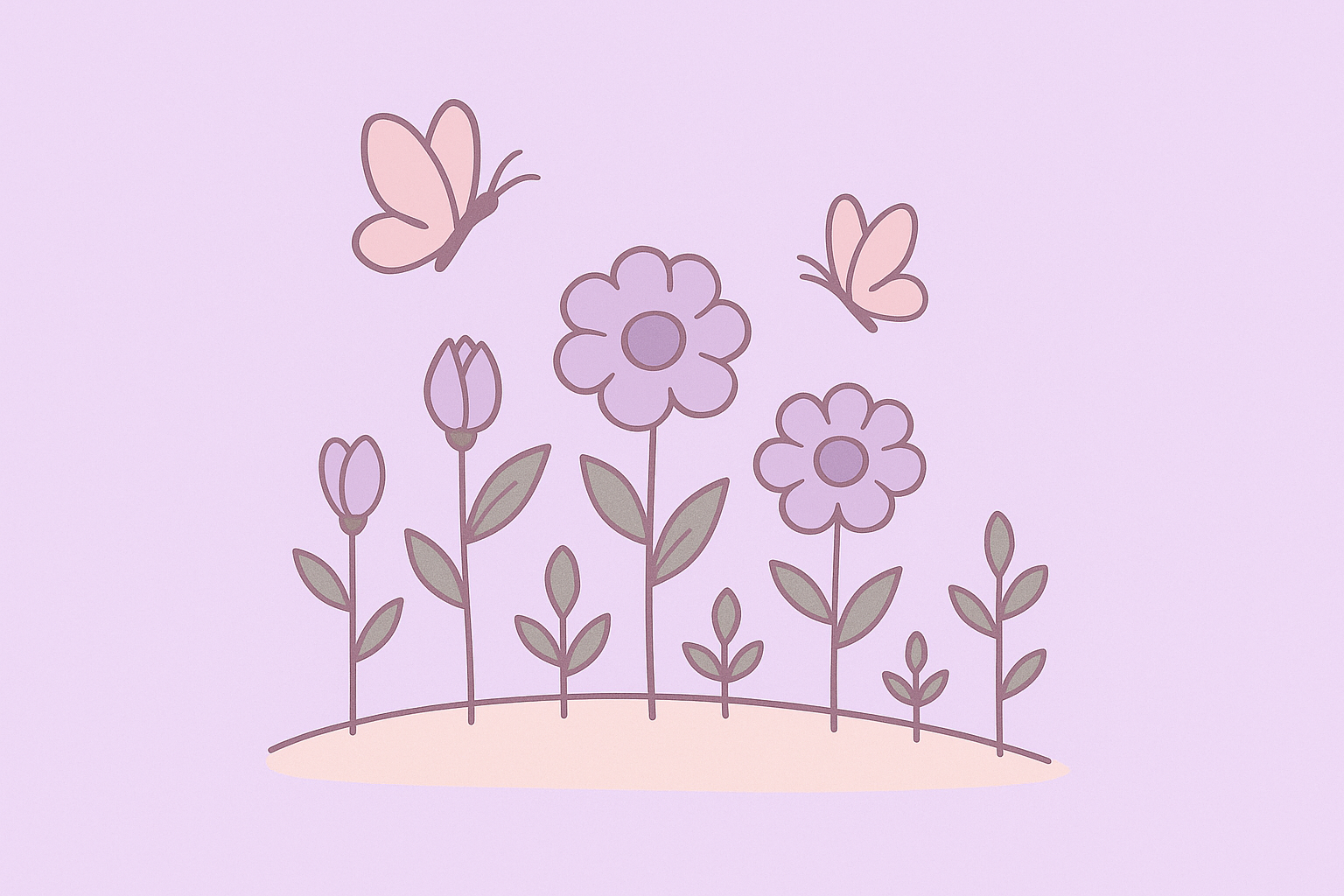 Garden tracker with flowers